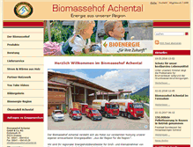 Tablet Screenshot of biomassehof-achental.de